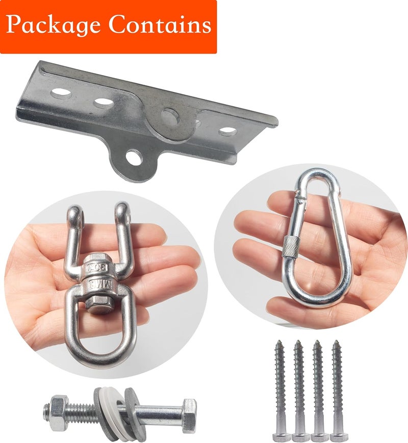 Firofend Upgraded 360° Swivel Heavy Bag Mount for Punching Bag Hanger. Heavy Bag Hanger for Yoga, Gym, Swing Chairs, and Hammocks Bags Mount. Punching Bags Hanger. - Image 3